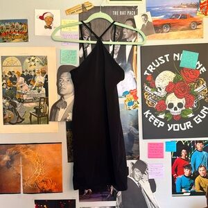 Halter-Style Short Black Mini Dress